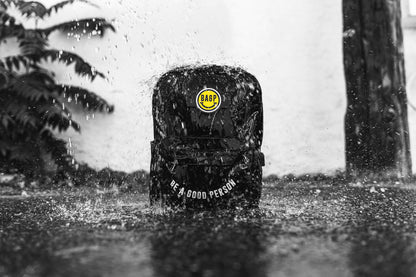 Be A Good Person x Lunar+ Backpack in Midnight Black-front view